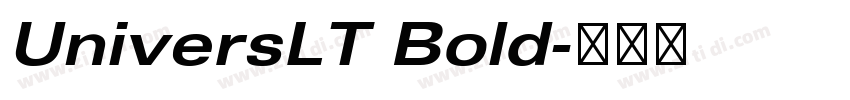 UniversLT Bold字体转换